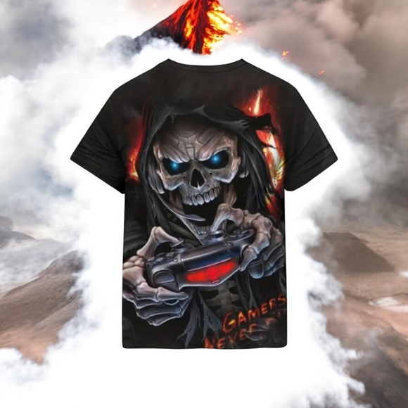 SKELETON GAMING GRAPHIC MENS TEE NWOT! - Picture 5 of 5